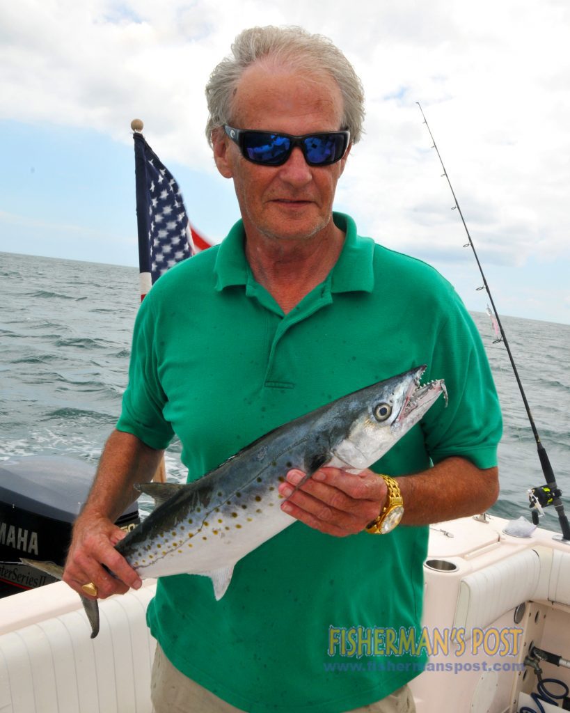 Thurman Vick with a 4 lb., 4 oz. spanish mackerel that attacked a Yo-Zuri Deep Diver while he was fishing near Cape Lookout with Raeford Brown on the "Pirate Attack."